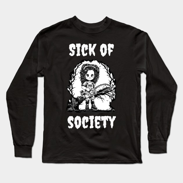 Sick of Society Long Sleeve T-Shirt by pxdg